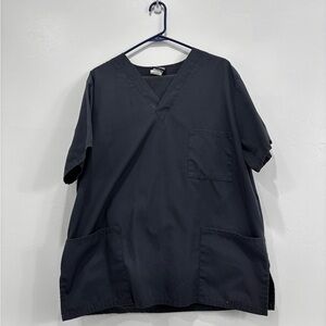 Men's Classic Gray V-Neck Scrub Top & Bottom